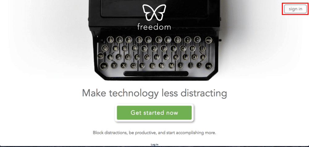 Log in to Freedom